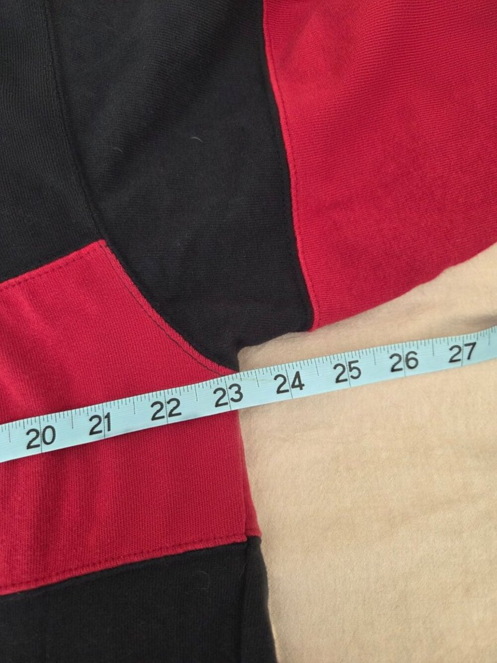 Arrow Mens LS Rugby Polo Shirt L Navy Red Color Block Stripe VTG Normcore bloke - Picture 6 of 7